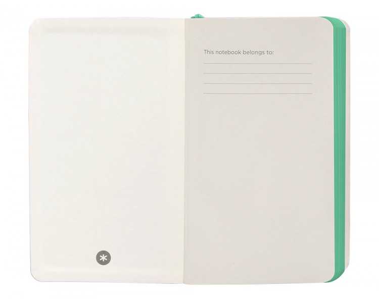 Cuaderno con gomilla antartik notes tapa blanda a6 hojas lisas gris y turquesa 100 hojas 80 gr fsc