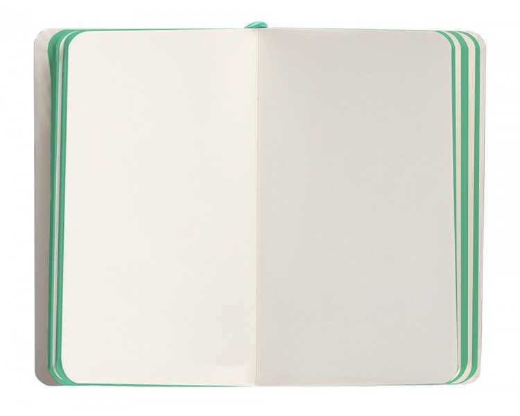 Cuaderno con gomilla antartik notes tapa blanda a6 hojas lisas gris y turquesa 100 hojas 80 gr fsc