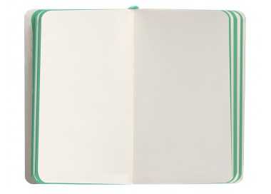 Cuaderno con gomilla antartik notes tapa blanda a6 hojas lisas gris y turquesa 100 hojas 80 gr fsc