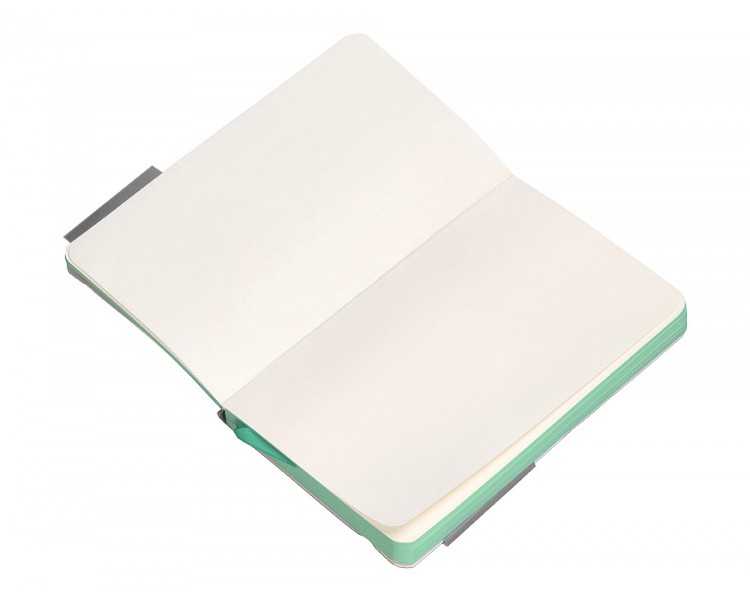 Cuaderno con gomilla antartik notes tapa blanda a6 hojas lisas gris y turquesa 100 hojas 80 gr fsc