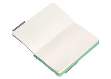 Cuaderno con gomilla antartik notes tapa blanda a6 hojas lisas gris y turquesa 100 hojas 80 gr fsc