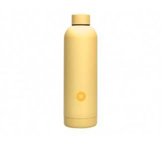 Botella portaliquidos antartik isotermica acero inoxidable libre de bpa color amarillo 750 ml