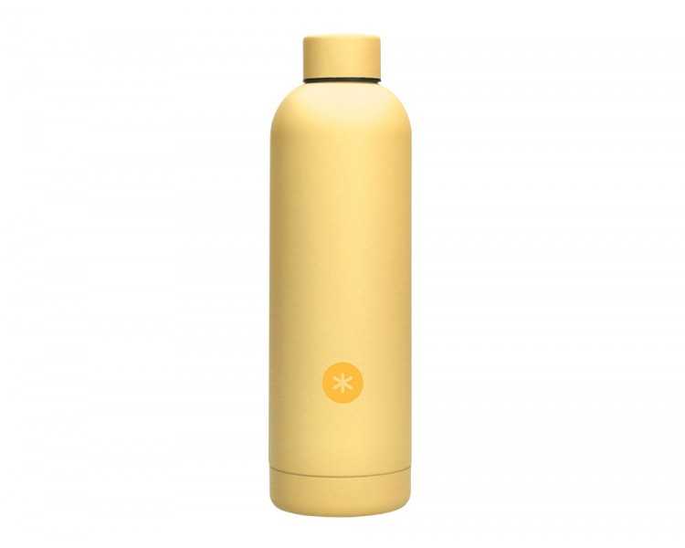 Botella portaliquidos antartik isotermica acero inoxidable libre de bpa color amarillo 750 ml