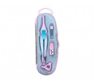 Compas liderpapel lock device con adaptador universal y tubo de minas color rosa claro