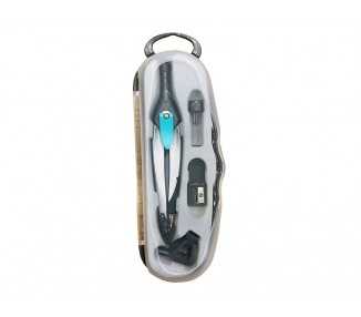 Compas liderpapel lock device con adaptador universal y tubo de minas color gris