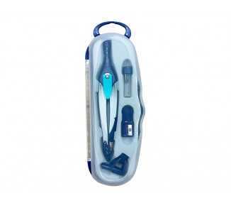 Compas liderpapel lock device con adaptador universal y tubo de minas color azul oscuro
