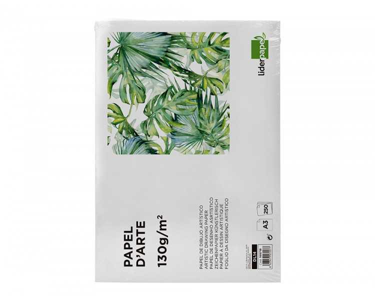 Papel dibujo liderpapel 297x420 mm 130 gr sin recuadro din a3 hoja