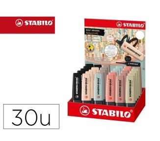 Rotulador stabilo boss pastel fluorescente 70 nature colors expositor de 30 unidades colores surtidos