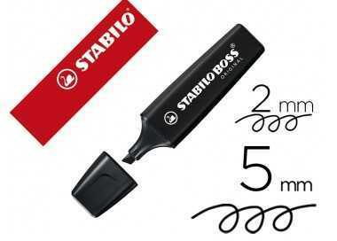 Rotulador stabilo boss pastel fluorescente nature colors negro