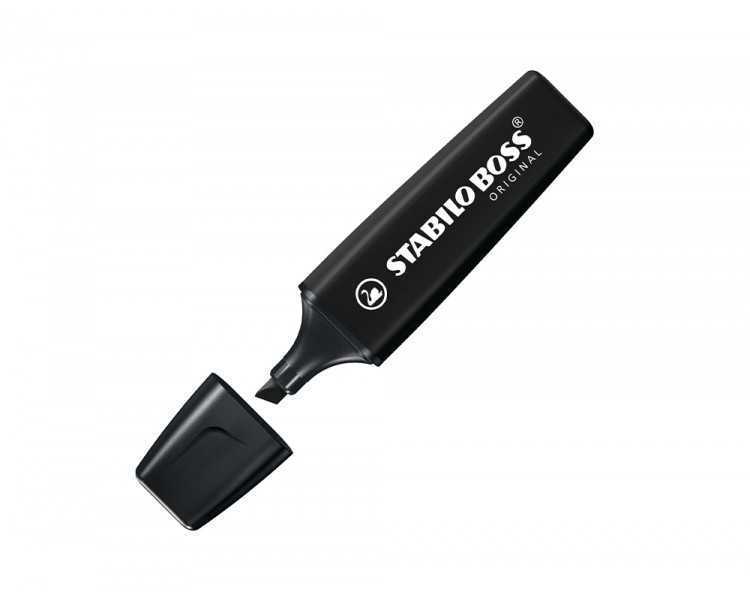 Rotulador stabilo boss pastel fluorescente nature colors negro