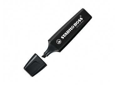 Rotulador stabilo boss pastel fluorescente nature colors negro