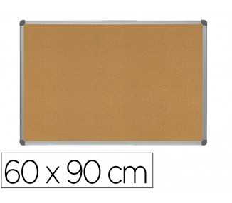 Pizarra corcho rocada marco aluminio con cantoneras 60x90 cm