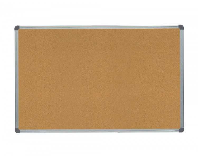 Pizarra corcho rocada marco aluminio con cantoneras 60x90 cm
