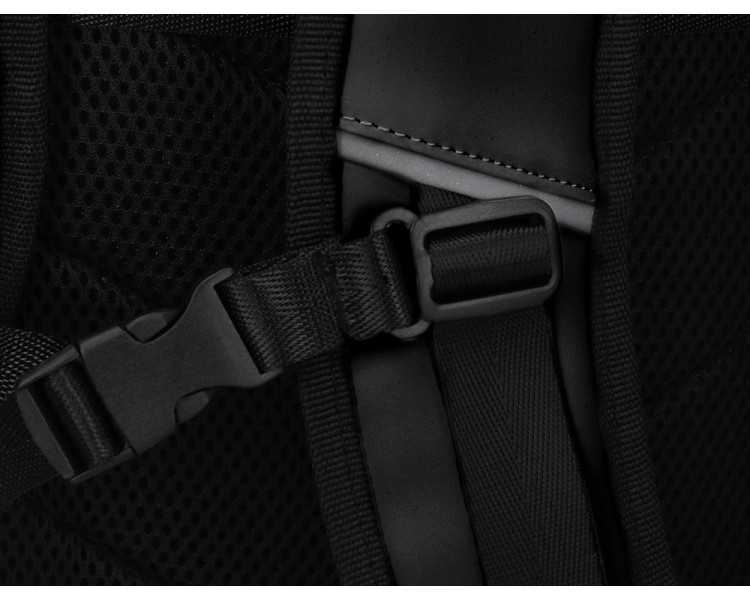 Cartera antartik mochila water proof enrollable diseño casual color negro 480x130x280 mm