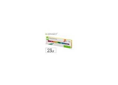 Rotulador q-connect fluorescente punta biselada estuche de sobremesa 23 unidades colores surtidos