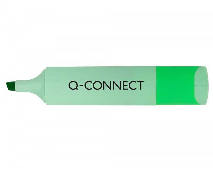 Rotulador q-connect fluorescente punta biselada estuche de sobremesa 23 unidades colores surtidos