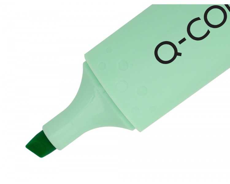 Rotulador q-connect fluorescente punta biselada estuche de sobremesa 23 unidades colores surtidos