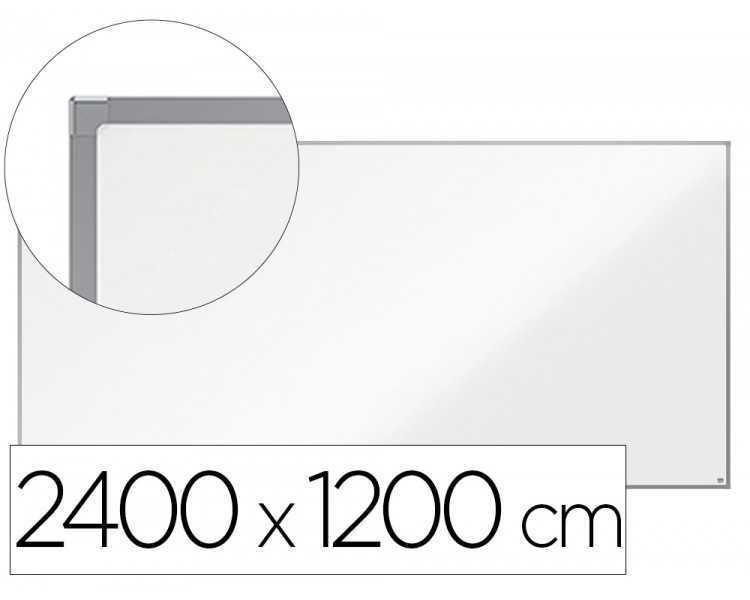 Pizarra blanca nobo essence acero vitrificado magnetica 2400x1200 mm