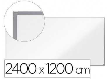 Pizarra blanca nobo essence acero vitrificado magnetica 2400x1200 mm