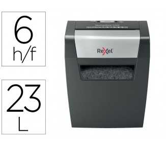 Destructora de documentos rexel momentum x406 p4 capacidad de corte 6 hojas destruye grapas y clips