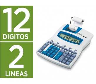 Calculadora ibico 1221x impresora pantalla lcd angulada papel 57 mm 12 digitos impresion bicolor