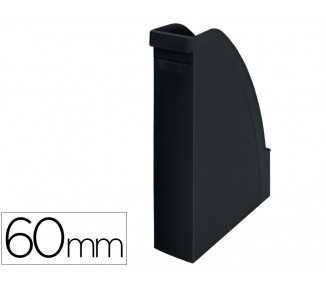 Revistero leitz recycle plastico lomo 60 mm negro 78x308x278 mm