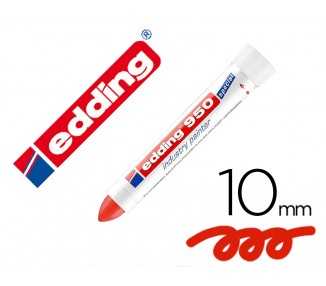 Marcador edding permanente 950 pasta opaca rojo punta redonda 10 mm para superficies oxidadas/rugosas