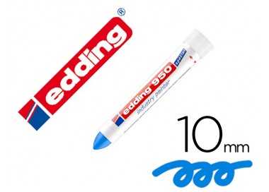Marcador edding permanente 950 pasta opaca azul punta redonda 10 mm para superficies oxidadas/rugosas