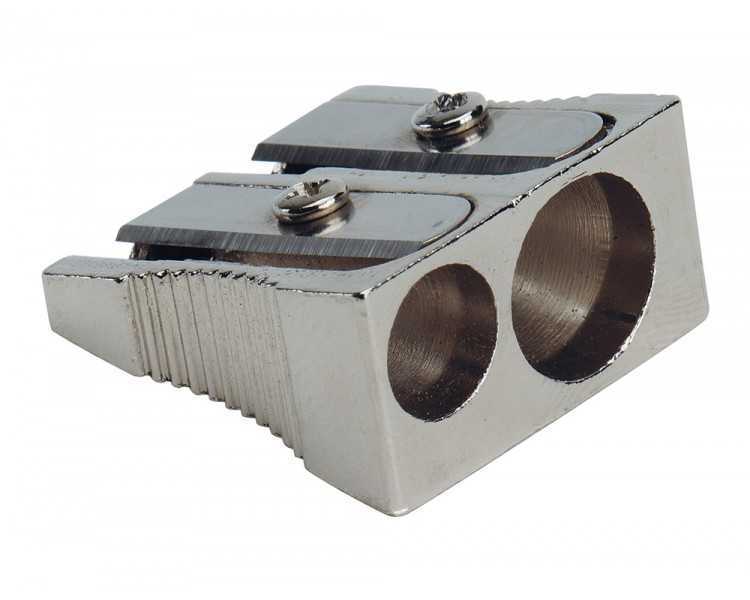 Sacapuntas q-connect metalico 2 usos cuña
