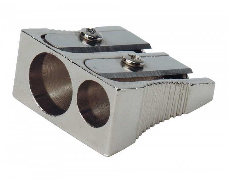 Sacapuntas q-connect metalico 2 usos cuña