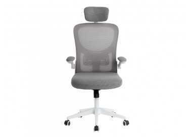 Silla q-connect ergonomica pal ermo malla base nylon alt max 1300 anc 610 prof 600 ruedas premium color blanco gris