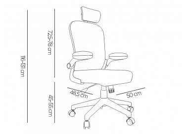 Silla q-connect ergonomica pal ermo malla base nylon alt max 1300 anc 610 prof 600 ruedas premium color blanco gris