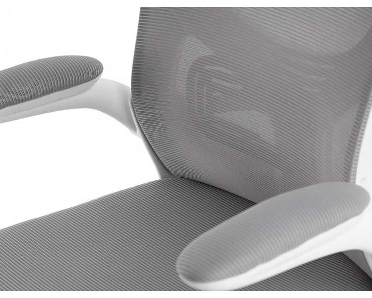 Silla q-connect ergonomica pal ermo malla base nylon alt max 1300 anc 610 prof 600 ruedas premium color blanco gris