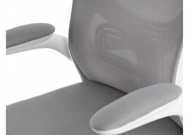 Silla q-connect ergonomica pal ermo malla base nylon alt max 1300 anc 610 prof 600 ruedas premium color blanco gris
