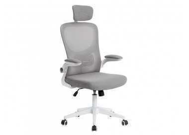 Silla q-connect ergonomica pal ermo malla base nylon alt max 1300 anc 610 prof 600 ruedas premium color blanco gris