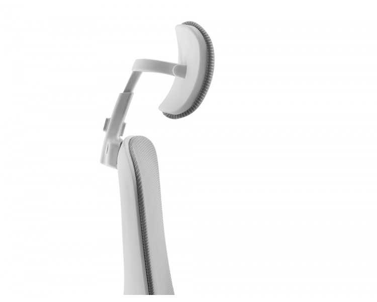 Silla q-connect ergonomica pal ermo malla base nylon alt max 1300 anc 610 prof 600 ruedas premium color blanco gris