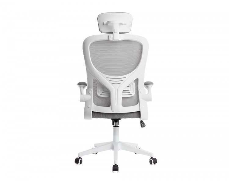 Silla q-connect ergonomica pal ermo malla base nylon alt max 1300 anc 610 prof 600 ruedas premium color blanco gris