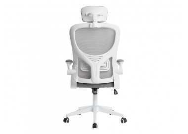 Silla q-connect ergonomica pal ermo malla base nylon alt max 1300 anc 610 prof 600 ruedas premium color blanco gris