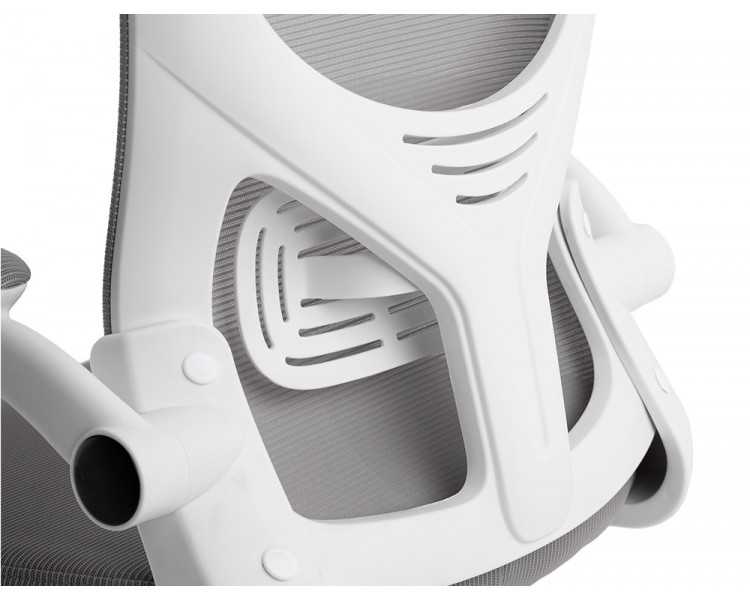 Silla q-connect ergonomica pal ermo malla base nylon alt max 1300 anc 610 prof 600 ruedas premium color blanco gris