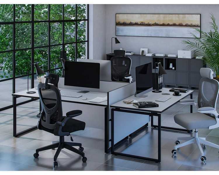 Silla q-connect ergonomica pal ermo malla base nylon alt max 1300 anc 610 prof 600 ruedas premium color blanco gris