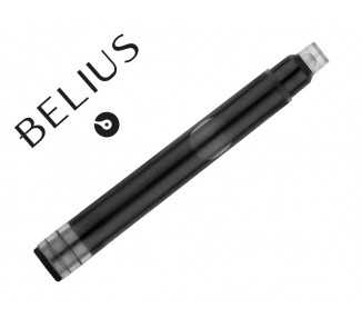 Tinta estilografica belius negro caja 6 cartuchos