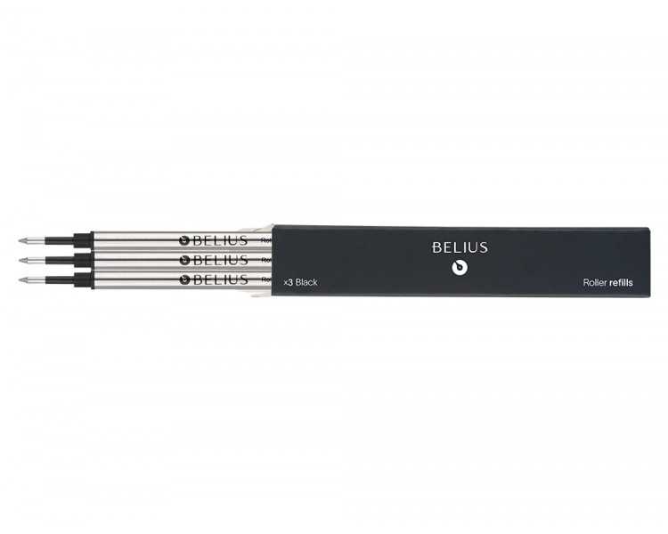 Recambio roller belius negro 0,7 mm caja 3 unidades