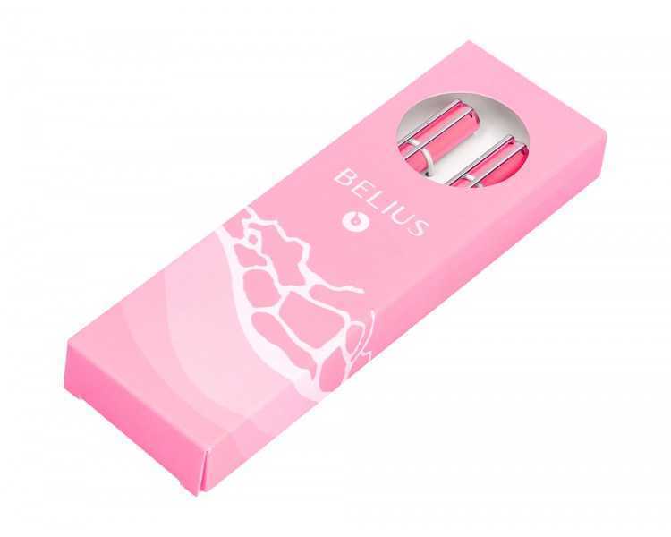 Juego boligrafo y roller belius endless summer aluminio color rosa y plateado tinta azul caja de diseño