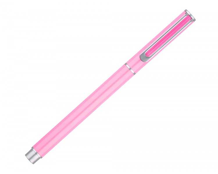 Juego boligrafo y roller belius endless summer aluminio color rosa y plateado tinta azul caja de diseño