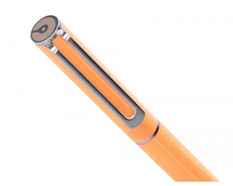 Juego boligrafo y roller belius endless summer aluminio color naranja y plateado tinta azul caja de diseño