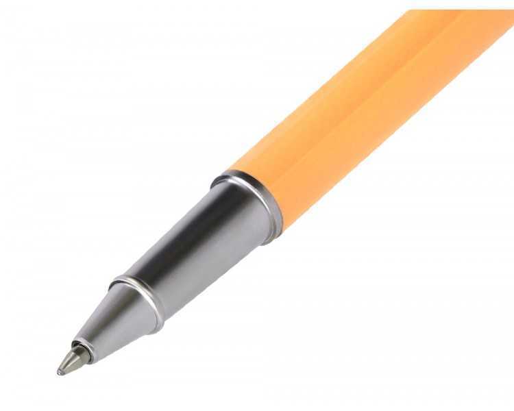 Juego boligrafo y roller belius endless summer aluminio color naranja y plateado tinta azul caja de diseño