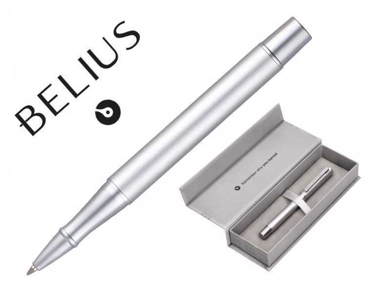 Roller belius unstoppable color plateado tinta negra caja de diseño