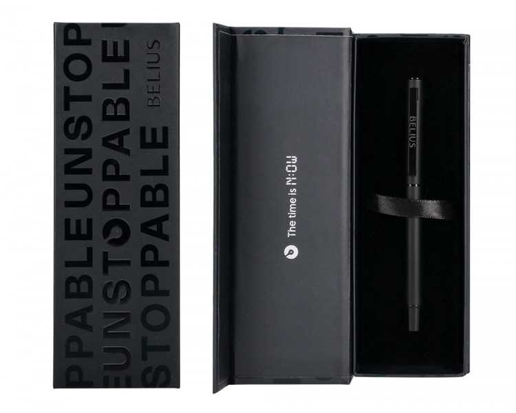 Roller belius unstoppable color negro tinta negra caja de diseño
