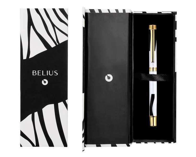 Roller belius dualita cuerpo negro color blanco tinta negra caja de diseño