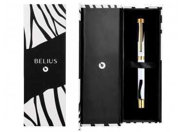 Roller belius dualita cuerpo negro color blanco tinta negra caja de diseño